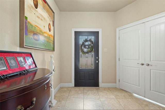 view of tiled foyer