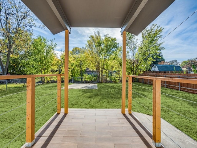 balcony featuring a patio area