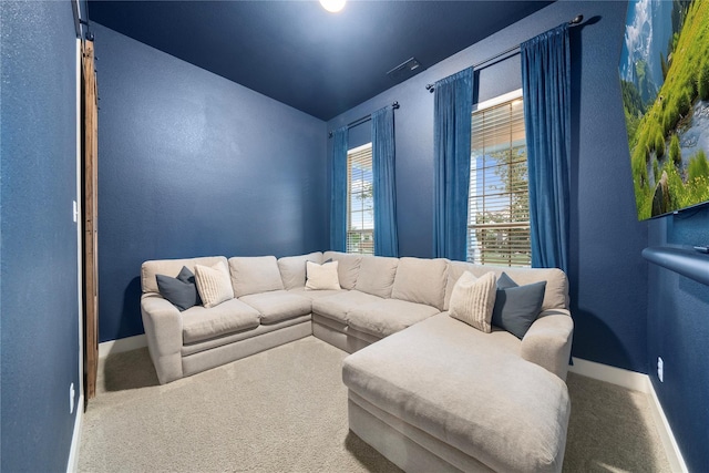 view of carpeted living room