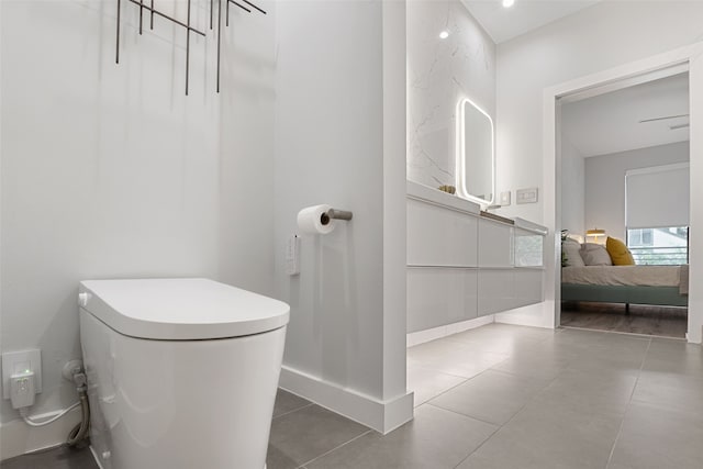 bathroom featuring tile patterned flooring