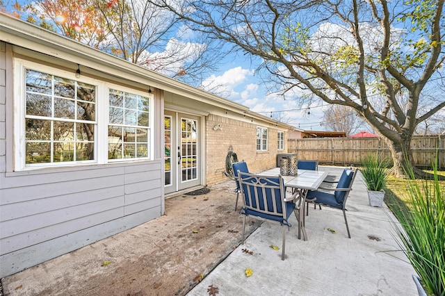 view of patio / terrace with french doors