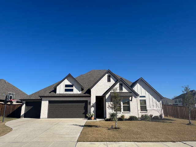 view of front of home with a front yard