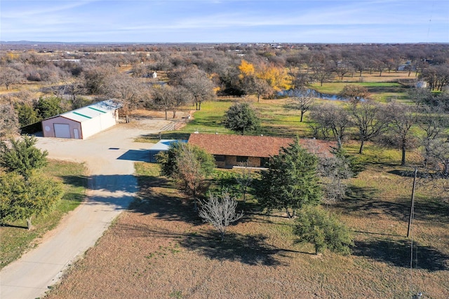 bird's eye view with a rural view