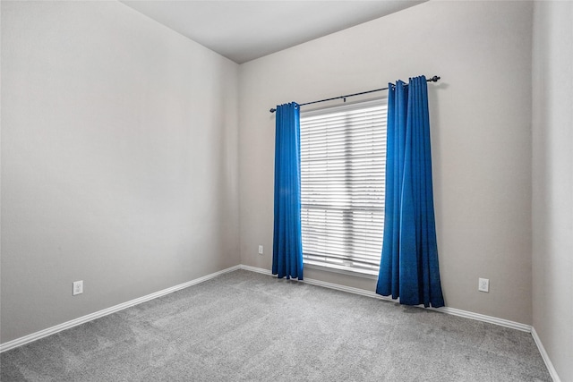 unfurnished room featuring a wealth of natural light and carpet flooring