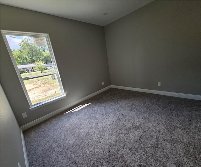 view of carpeted spare room