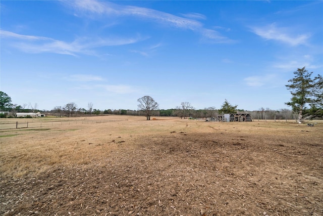 view of yard featuring a rural view