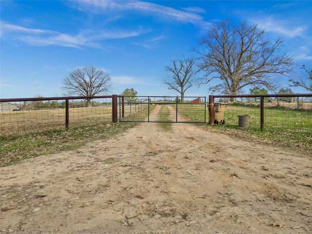 view of yard featuring a rural view