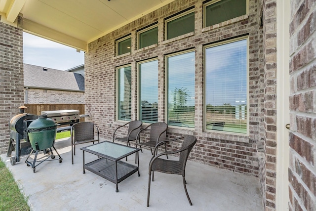 view of patio / terrace featuring area for grilling