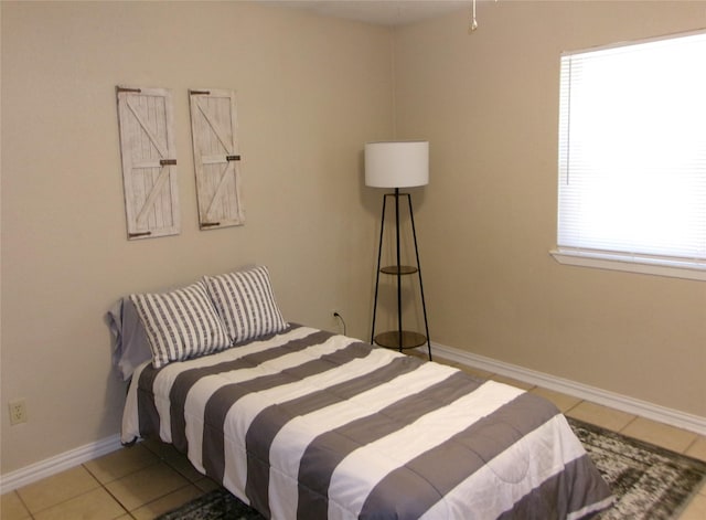 view of tiled bedroom