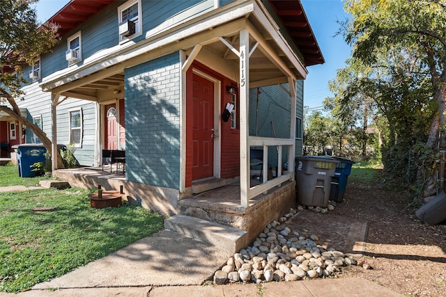 view of front of home with a porch