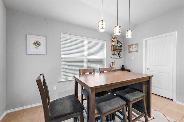 view of tiled dining area