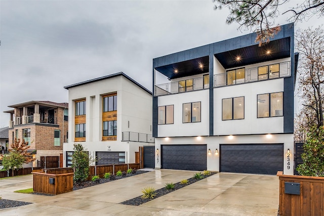 modern home with a garage