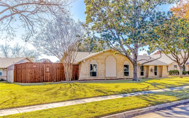 view of front of house with a front yard