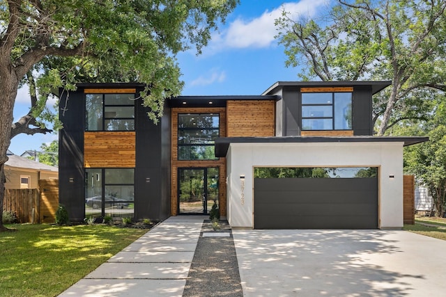 modern home with a garage