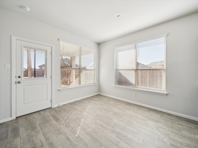 interior space with light wood-type flooring