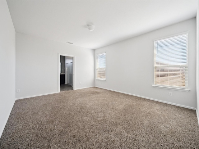 view of carpeted empty room