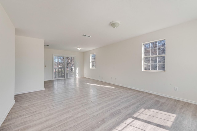 empty room featuring light hardwood / wood-style flooring