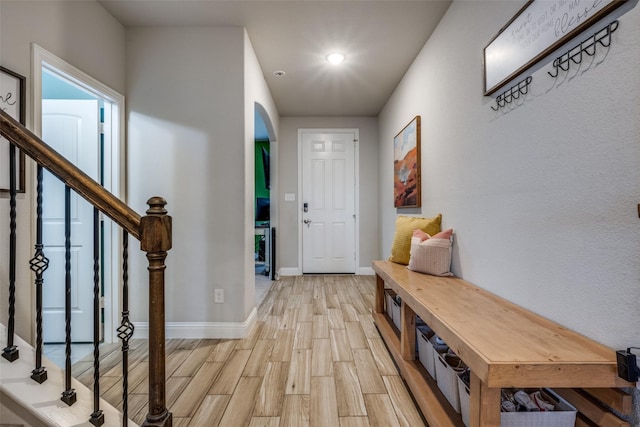 interior space featuring light hardwood / wood-style flooring