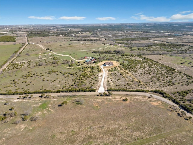 bird's eye view with a rural view