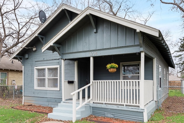 view of front of home with a porch