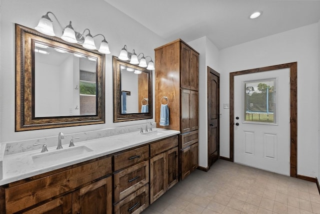 bathroom featuring vanity