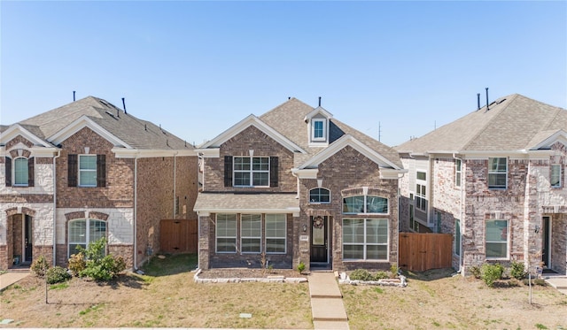 view of front of house with a front lawn