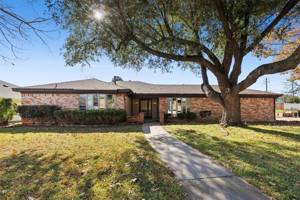 ranch-style house with a front yard