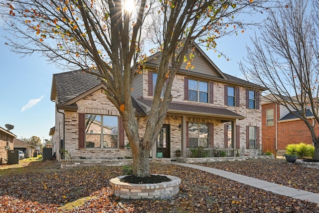 view of front of property featuring central AC unit