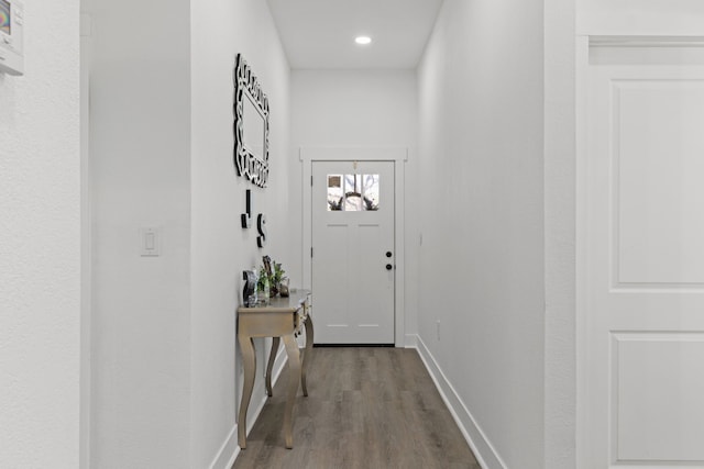 interior space featuring wood-type flooring