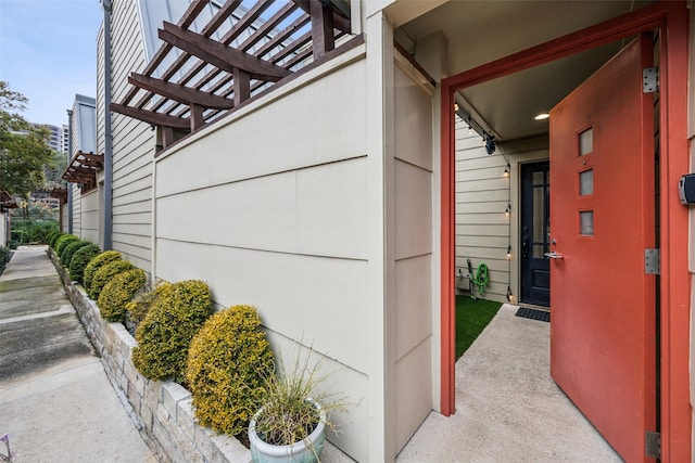 view of doorway to property