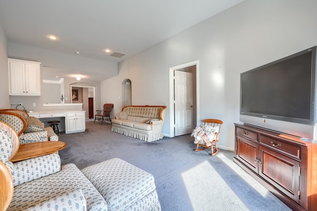 view of carpeted living room