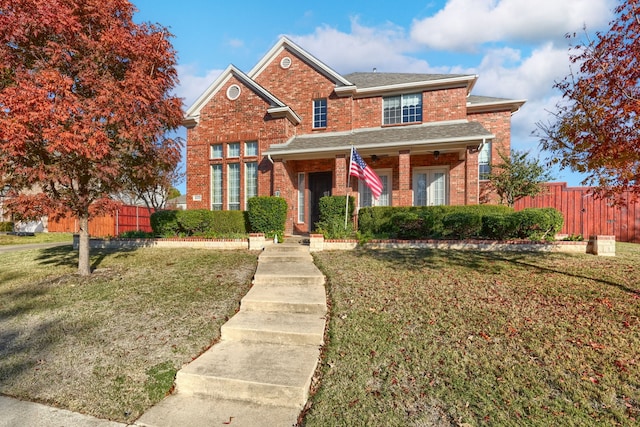 view of front property featuring a front yard