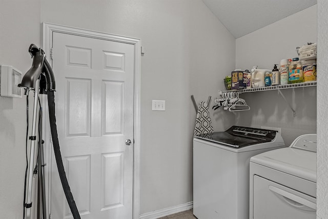 laundry area with washer and dryer