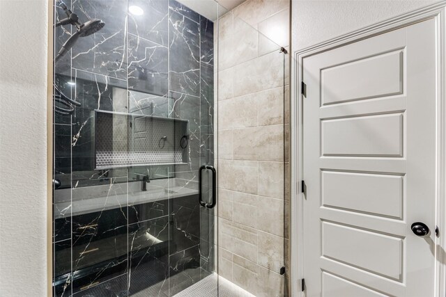 bathroom with walk in shower