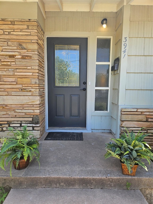 view of doorway to property