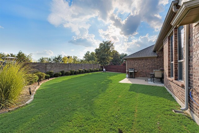 view of yard with a patio