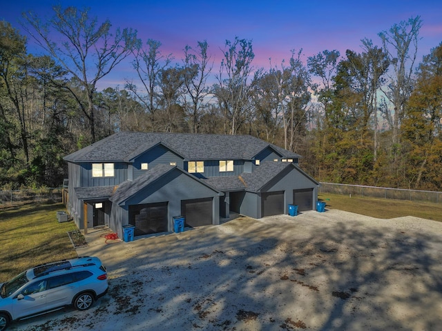 view of front of house featuring a garage