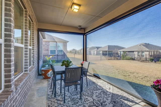 view of sunroom