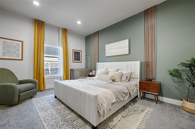 view of carpeted bedroom