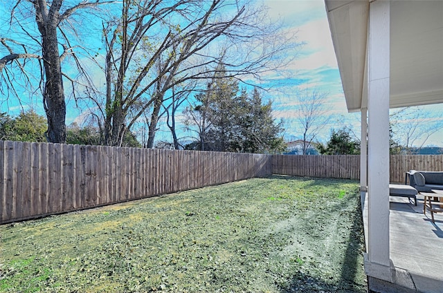 view of yard with a patio