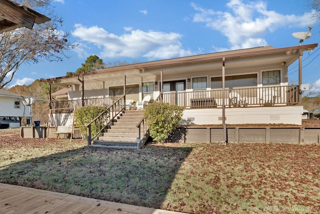 exterior space with covered porch