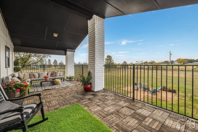 view of patio / terrace with an outdoor hangout area