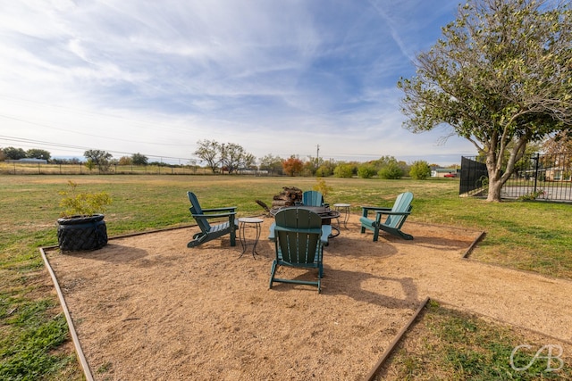 exterior space with a rural view