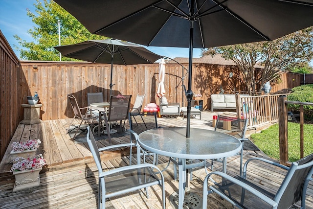 view of wooden deck