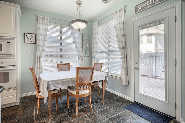 view of dining space