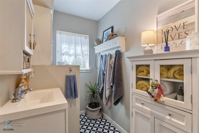 bathroom featuring vanity