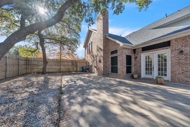 exterior space with a patio and french doors