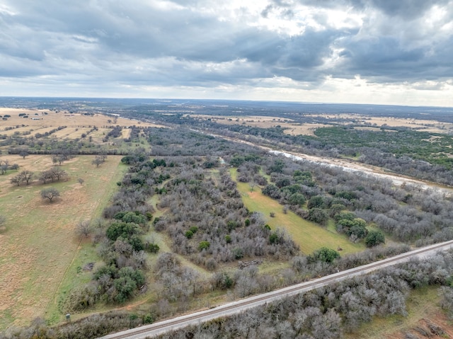 drone / aerial view with a rural view