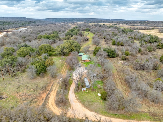 drone / aerial view featuring a rural view