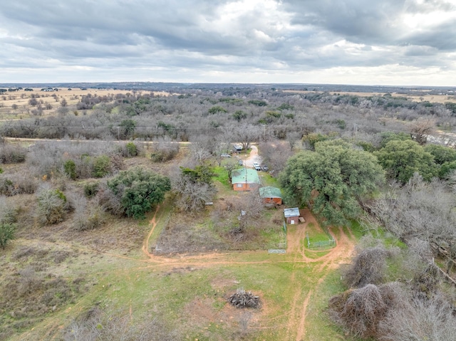 bird's eye view with a rural view